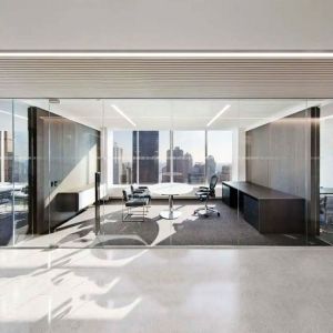 Waterproof Office Partition Walls Portable Swing Hinges Modular Glass Partition