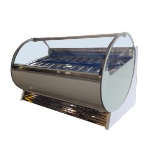 Single Temperature 20 Trays Ice Cream Upright Display Freezer 1000L