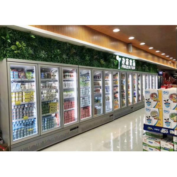 Upright Display Bar Fridge With Glass Door And 5 PCS Shelves