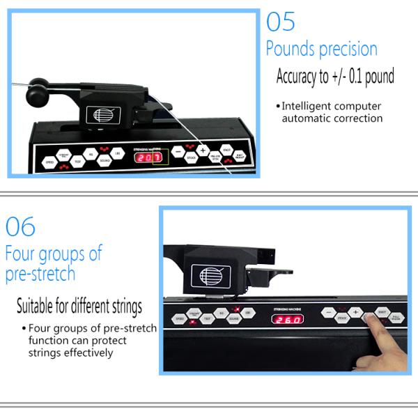 Badminton Tennis Racquet Stringing Machine 6 Points Holding 240V