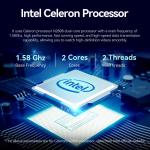 Intel Celeron Processor Mini Computer With Black Chassis DDR3 8GB RAM For Home