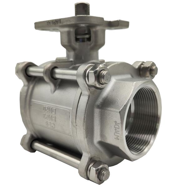 Three-Piece Pneumatic Ball Valve For Automatic Operation