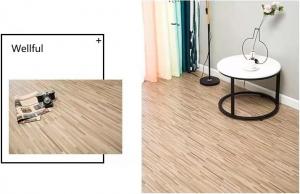 China Water Proof 1.5mm PVC Tile Flooring Dry Back with 0.07mm Wear Layer on sale