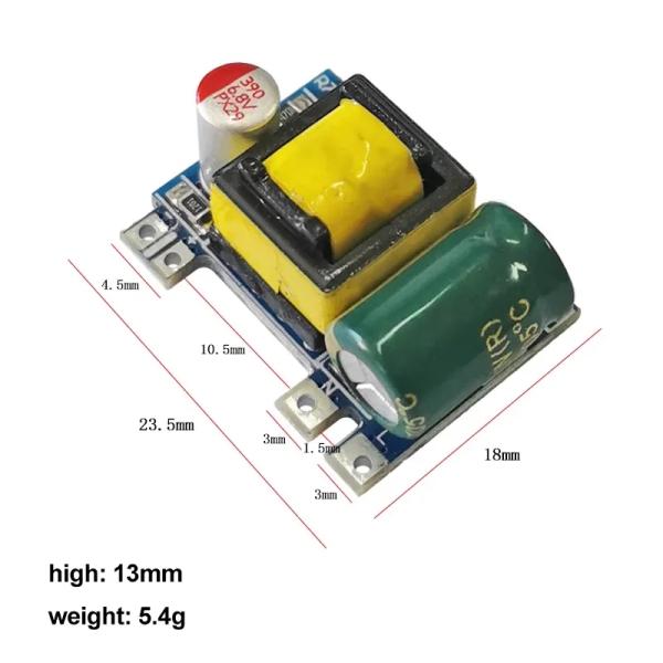 Standard Mount AC/DC Converter Board 700MA 3.5W Isolation Switch Power Module 220V AC 5V DC