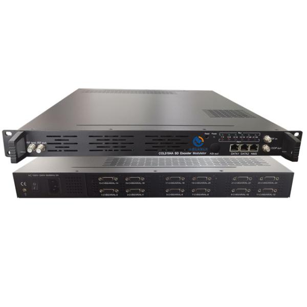 AV To RF Converter 24 CVBS To QAM DVB-C SD Encoder Modulator With Multiplexer