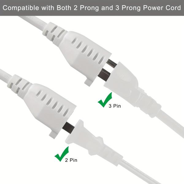 125V 13A Electric Power Cord NEMA5-15P to NEMA 5-15R 1 to 2 Y Splitter SJT 16AWG 3 Wire