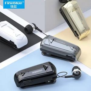 China F520 Wireless Bluetooth Earphone Business Collar Cable Clip Earphone on sale