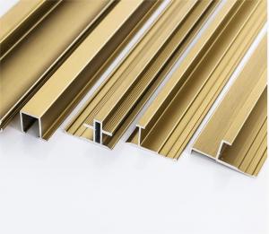 China Corner Aluminum Tile Trim H Shape Metal Wall Protection Profile on sale