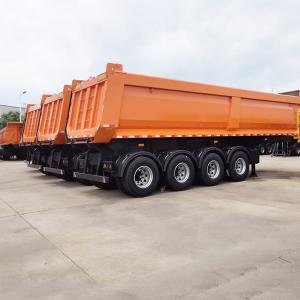 China LISHIXIN Dump Semi Trailer Heavy Duty 4 Axles 50 Cubic U Shape Tractor wholesale