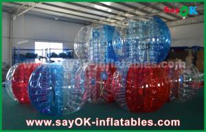 China Soccer Inflatable Games Transparent Red / Blue Large Inflatable Sports Games Bubble Soccer 1.5m For Camping wholesale