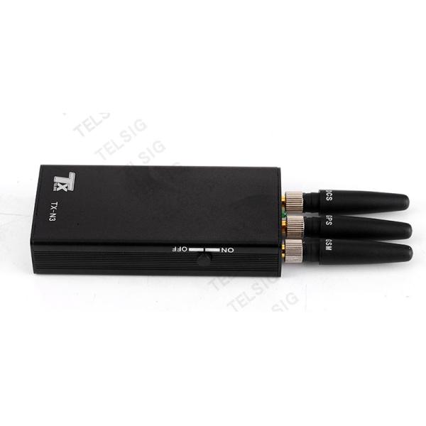 GSM / 2G / 3G Portable Cell Phone Signal Jammer , 3 Antenna Portable Cell Phone Blocker Isolator