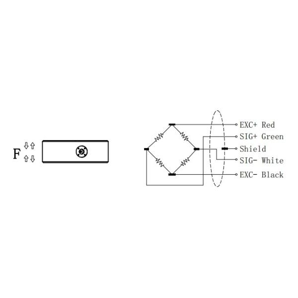 Aviation Plug 700 Ohm 50t Load Cell 70t Tension Force Sensor