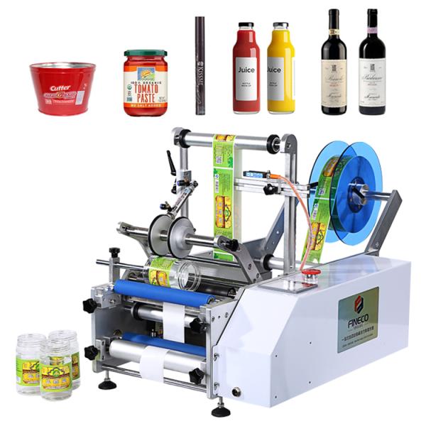 Electric Driven FK603 Semi Automatic Round Bottle Labeling Machine for Small Bottles