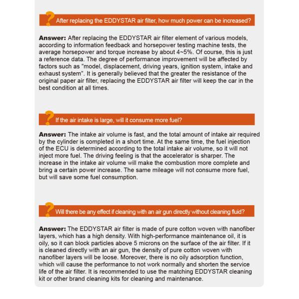 EDDYSTAR High Flow Air Filter with Premium Durable Material for Jaguar XF & XJL Series 2013-2015