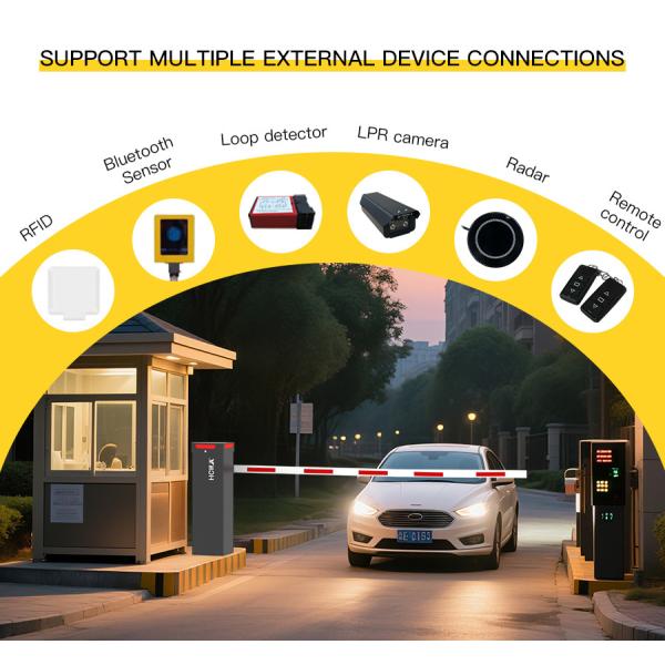 HCW Boom Gate System High Speed Boom Barrier OEM/ODM Folding Arm Security For Parking Lots