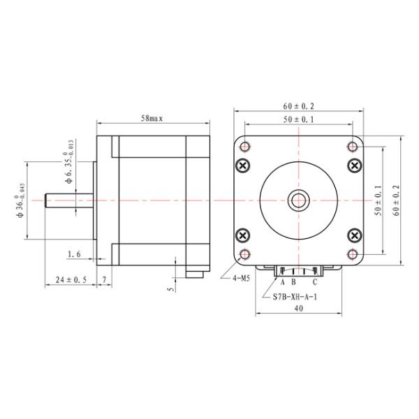 CNC Closed Loop Stepper Motor With Encoder 800mN.M NEMA 24 3 Phase 1.5A