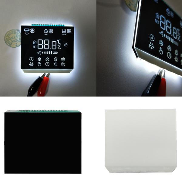 3.5 Inch Square Shape VA 3 Digit Seven Segment Display 19 PIN Thermostat Lcd Display