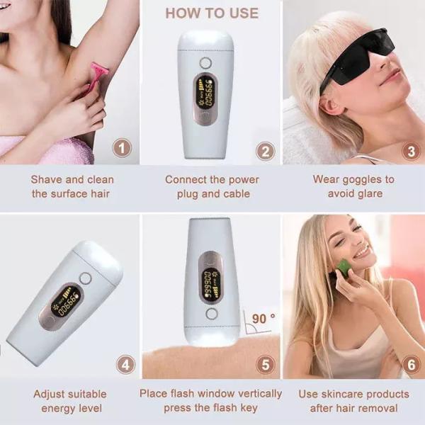 LCD Display 5 Gear 500000 Flashes 3 Cm2 IPL Laser Handset