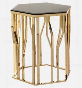 China Professional Custom Black Glass Top End Tables , Hospitality Case Goods W50*H55CM wholesale