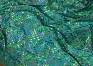 China Foil Hologram Double Knitted Printed Nylon Fabric For Leotard Garments wholesale