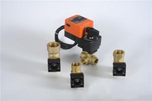 DN32 Water Flow Control Electric Proportional Valve , Motorized 3 Way Ball Valve