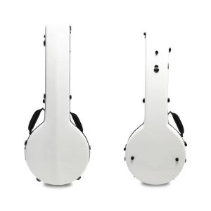 China Fiberglass Hardshell Banjo Case With Shoulder Strap Leather Handle wholesale