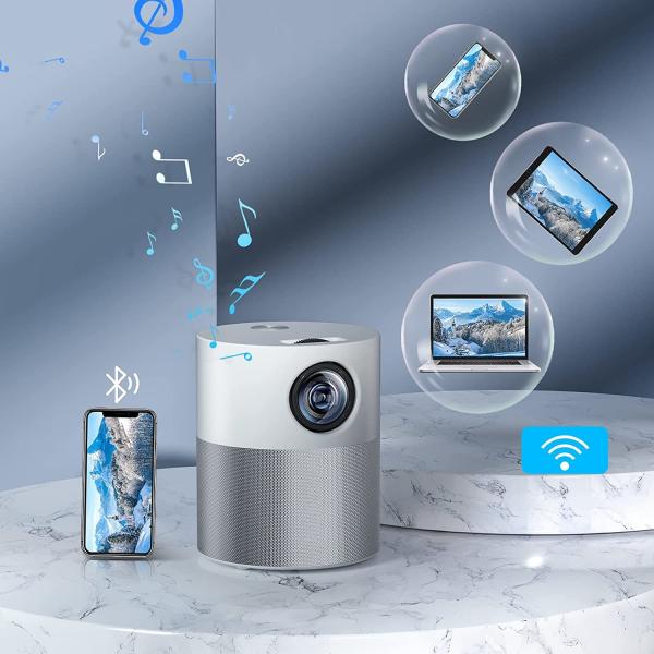 M1 Mini Full HD 1080P Android Projector Unique Cylindrical Projector with Carry Bag / Mini Tripod