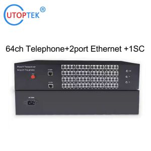 China 64ch fxs/fxo phone mux telephone over fiber multiplexer voice extender with 2port Ethernet wholesale