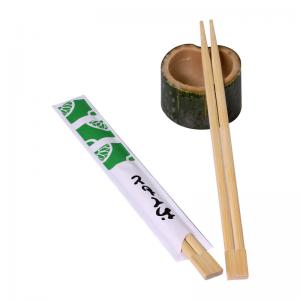 China 2019 popular paper cover chopsticks custom bamboo disposable bamboo chopsticks with logo on sale