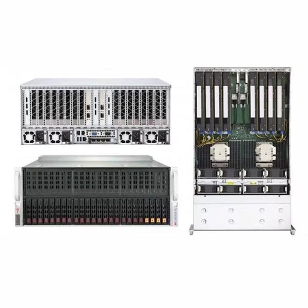 Tel Xeon E5 Portable 4U GPU AI Server Case with Dual CPU Motherboard and 8 GPU Slots Heavy-Duty Construction
