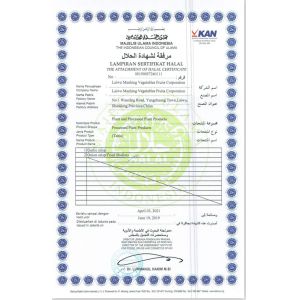 Laiwu Manhing Vegetables Fruits Corporation Certifications