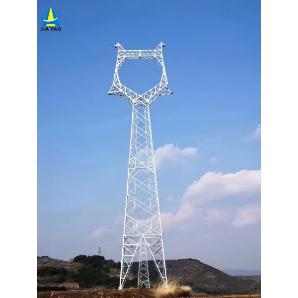 33KV To 110KV Power Transmission Tower Angle Iron Tower 30-180 km/h Wind Speed