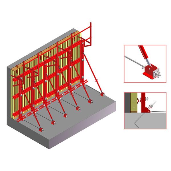 Construction Wall Formwork System , Shear Wall Formwork High Tension
