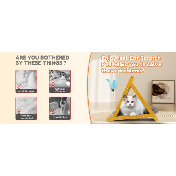 MEOW LOVE Luxury Retro Style Cat Scratch Board Sustainable Corrugated Paper Pet Bed for Small Animals Comfortable Modern Sofa