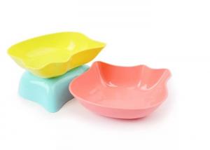 China Shell Shaped Plastic Pet Bowls Anti Slip Food Grade ABS 19.5 * 17.5 * 5cm wholesale