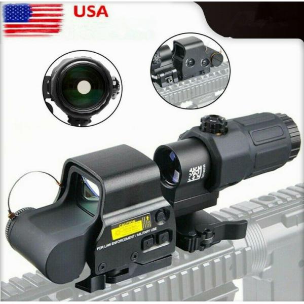 G33 3x Magnifier Tactical Holographic Sight 558 Hunting Red Dot Sight W/QD Mount