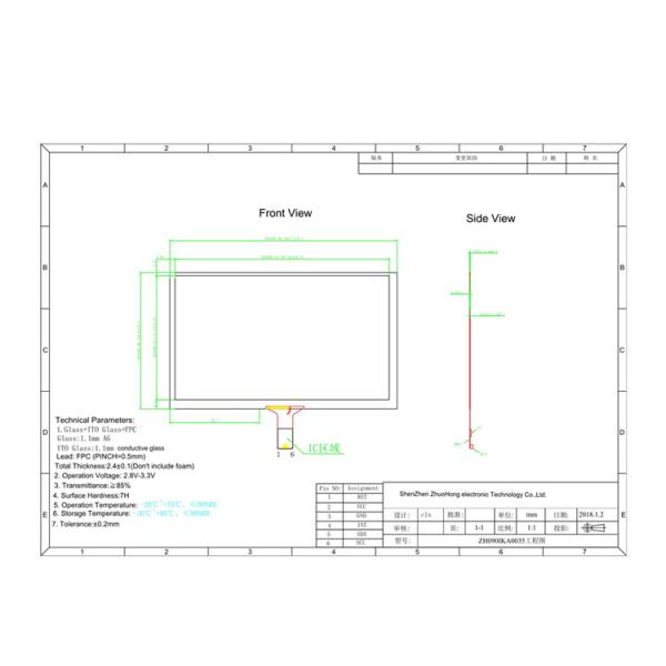 1000nits High Brightness TFT Display 1024 X 3 X 600 10.1 Tft Lcd Monitor Capacitive
