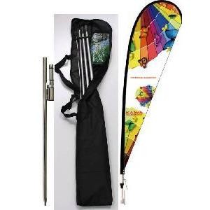 China CMYK Single Sided Beach Banner Flags , 100% Polyester Sail Flag Banners wholesale