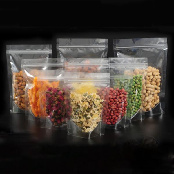 Eco friendly Clear Heat Sealable Bags Clear Stand Up Pouches | Customized Printing | 100 Microns