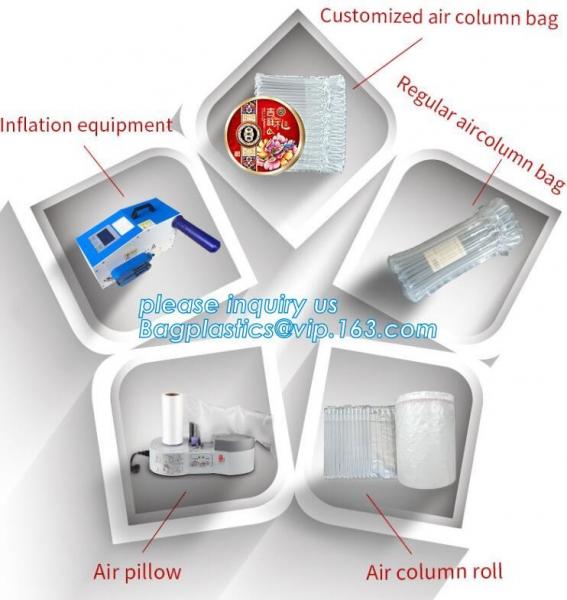 Air cushion film, protective air pillow bag, wine bottle air column packaging bag, bubble cushion wrap, bagplastics, pac
