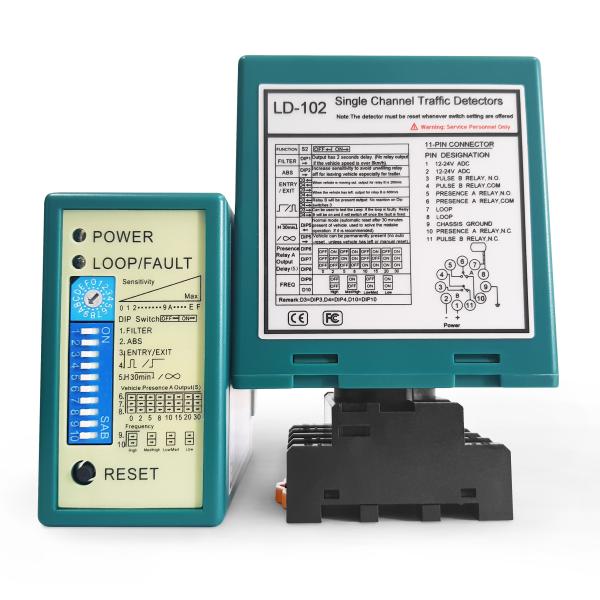 Quality 12-24 VADC Compact Inductive Loop Detector Fast Response For Vehicle Access Control for sale
