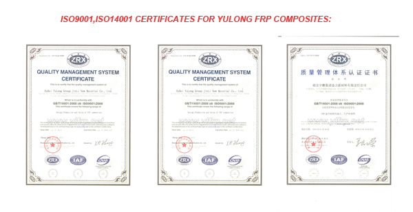Fiber glass Pultrusion FRP GRP Beam Anti - Acid Anti - Alkali ISO9001 / ISO14001