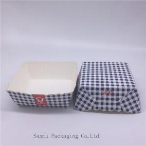 China Disposable Square Cupcake Liners , Black And White Checkered Cupcake Wrappers wholesale
