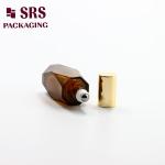 High Quality 20ml amber PETG Plastic Essential Oil Roller bottle