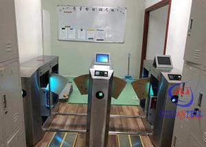 China Safety Flap Turnstile Gate Access Control With LCD Screen QR Code Reader NFC Reader wholesale
