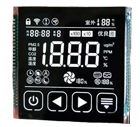 3.5V VA LCD Display Transmissive Monochrome Numeric Screen Seven Segment Digit LCD Module