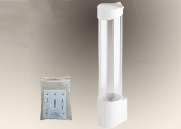 Quality White Color Plastic / Paper Cup Dispenser For Water Cooler Elegant Appearance for sale