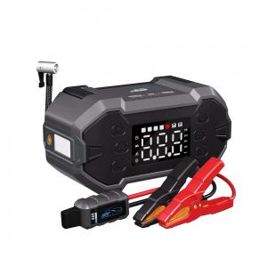 China USB Output 12V Car Emergency Battery Jump Starter with Air Compressor and Inflator on sale