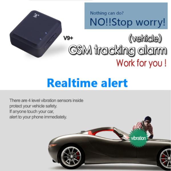 GSM alarm tracker for vehicle bicycle asset with noise vibration sensor alarm rf-v9+