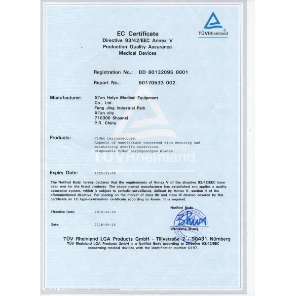 5 Mac Miller Blades Medical Digital Video Laryngoscope With Ergonomic Hand Shank